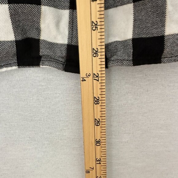 LEVIS WOMEN'S BLACK WHITE PLAID NFL ORLEANS SAINTS SNAP BUTTON UP SHIRT SIZE XL - Picture 10 of 12